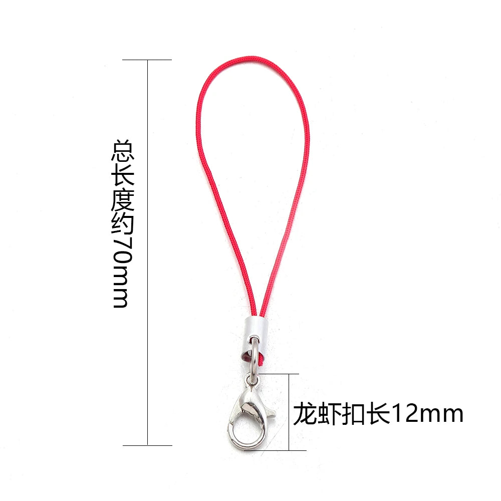 20/100Pcs Lobster Clasp Lanyard Strap Cord Mobile Phone Lanyard Polyester Key Chain Cords Charms Keyring For DIY Jewelry Making