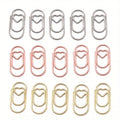 100pcs Mini Metal Heart Shaped Paper Clips Cute Decorative Paperclips Office School Home Document Notes Organization Paperclips
