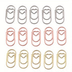 100pcs Mini Metal Heart Shaped Paper Clips Cute Decorative Paperclips Office School Home Document Notes Organization Paperclips