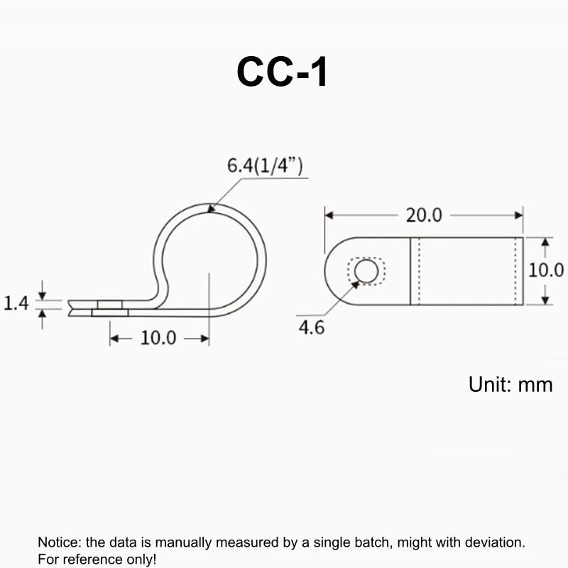 100pcs White R Shape Cable Clips Screw Fixing Nylon PA66 Plastic Desk Office Electric Wire Holder Fastener Management