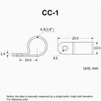 100pcs White R Shape Cable Clips Screw Fixing Nylon PA66 Plastic Desk Office Electric Wire Holder Fastener Management