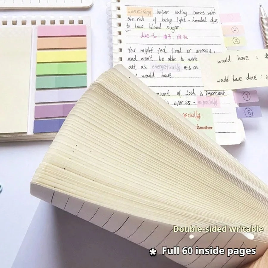 Kawaii Sticky Notes Set Expandable Removable Student Memo Pads Must-Have Study Planner Supplies Bulletin Journal Accessories