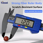 TINSOL 150mm High Precision Digital Caliper Carbon Fiber Reinforced Electronic Vernier Caliper LCD Display Auto Off for Jewelry