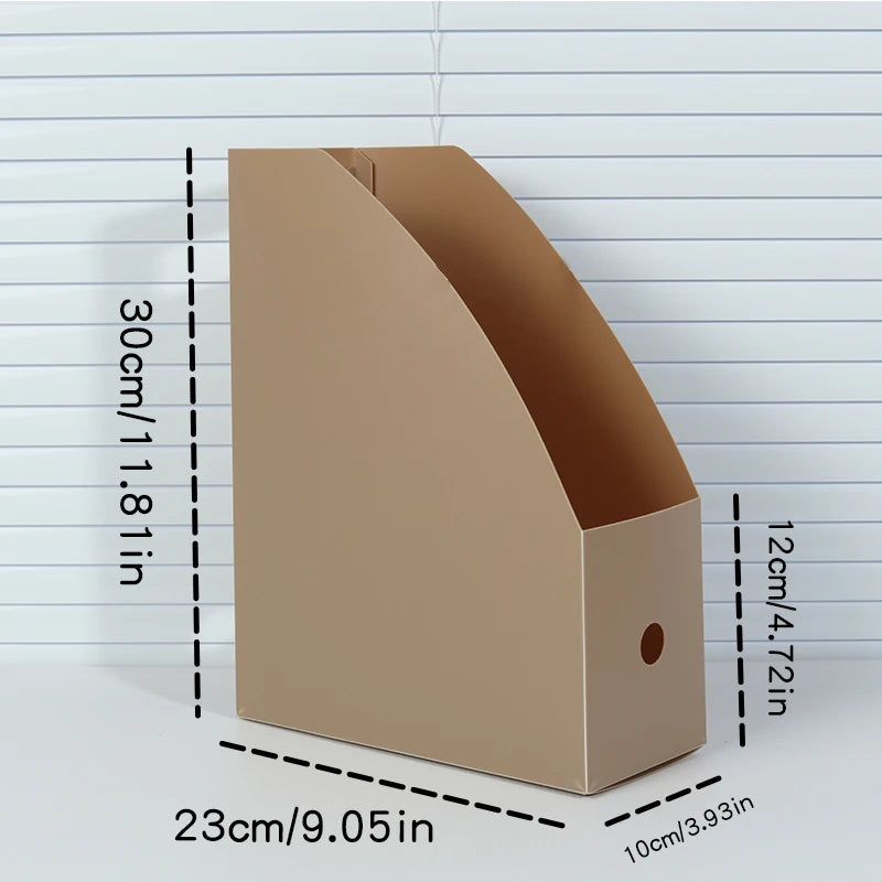 Simple Foldable Office Desktop File Storage Vertical A4 Folder With Inserts Box Large Capacity 9 Color Choices