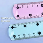 1/3pcs Transparent Soft Ruler, Flexible Shatterproof Straight Edge, Foldable Ruler for Office Drawing, Measuring Tool Stationery