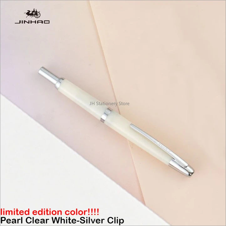 JINHAO 20 Press Fountain Pen Retractable EF/F Nib Plastic With Clip School Supplies PK 10 A1 Stationery Writing Ink Converter
