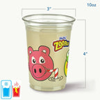 25ct Animal Themed Disposable Paper Cups 10 Oz, Colorful Party Drinkware For Kids Birthdays And Picnics
