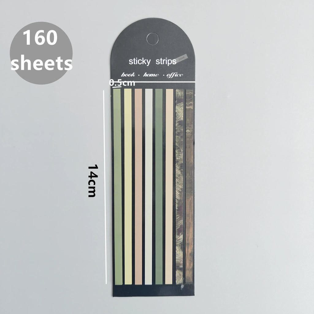 160 Sheets Transparent Sticky Notes Self-Adhesive Reading Annotation for Books Notepad Bookmarks  Memo Pad Index Tabs