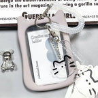 Cute  Photocard Keychain Case - Clear PVC Card Holder with Key Ring for Backpack, Protective Display Sleeve for Idol Photo, Gift for Fans Collectors