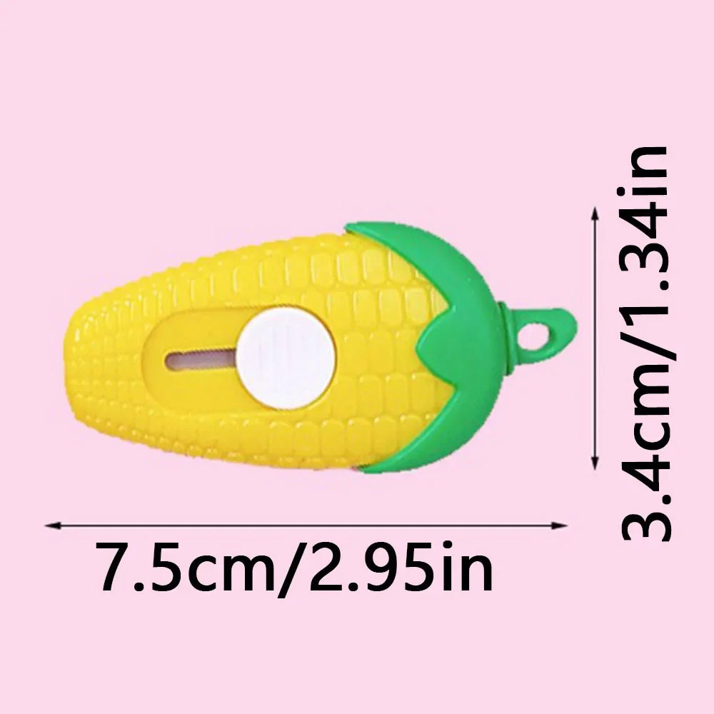 1Pcs Cuter Mini Cartoon Maize Utility Box Cutter Letter Opener Art Paper Cutter Kawaii Stationery Knif