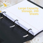 3 Ring Loose-leaf File Folder Thickened Detachable Notebook Binder Portable Multifunctional Loose Leaf Document Folder