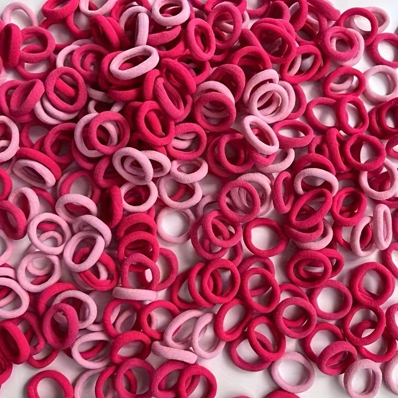 300pcs/500pcs Elastic Solid Color Rubber Band Ponytail Holder Trendy Hair Accessories For Daily Wear girl hair accessoires