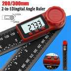 2-in-1 Digital Angle Meter Inclinometer Digital Angle Ruler Electronic Goniometer Protractor Angle finder Measuring Tool