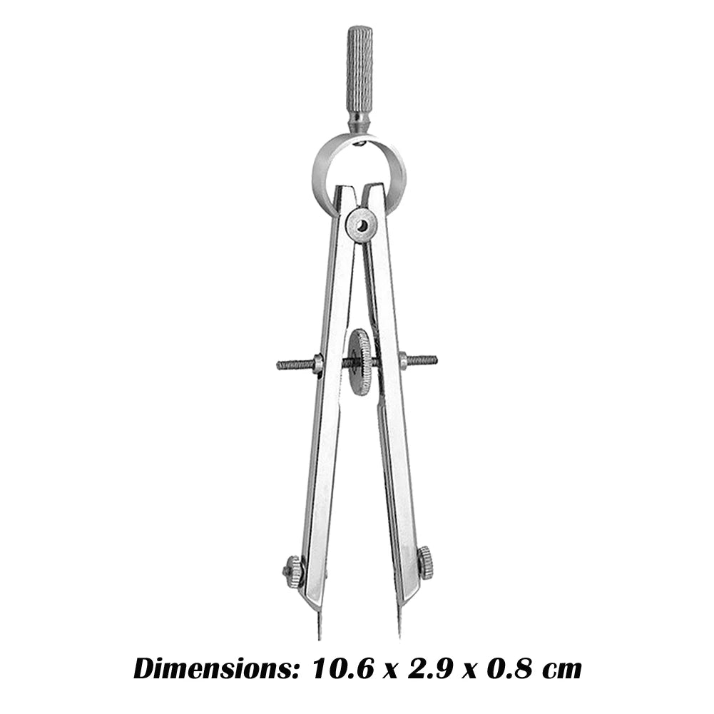 Practical Bow Divider Spring Compasses Multifunction Leather Printing Protractior Compasses Drawing Tool for Engineering