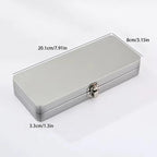 Durable Silvery Gray Metal Rectangular Box With Lid-Ideal For Bills,Cosmetics,Office Supplies Storage-Perfect For Home,Office