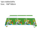 Football Party Tablecloth Decorations Soccer Ball Theme Party Supplies Disposable Table Cover Tableware Set Kids Birthday Party