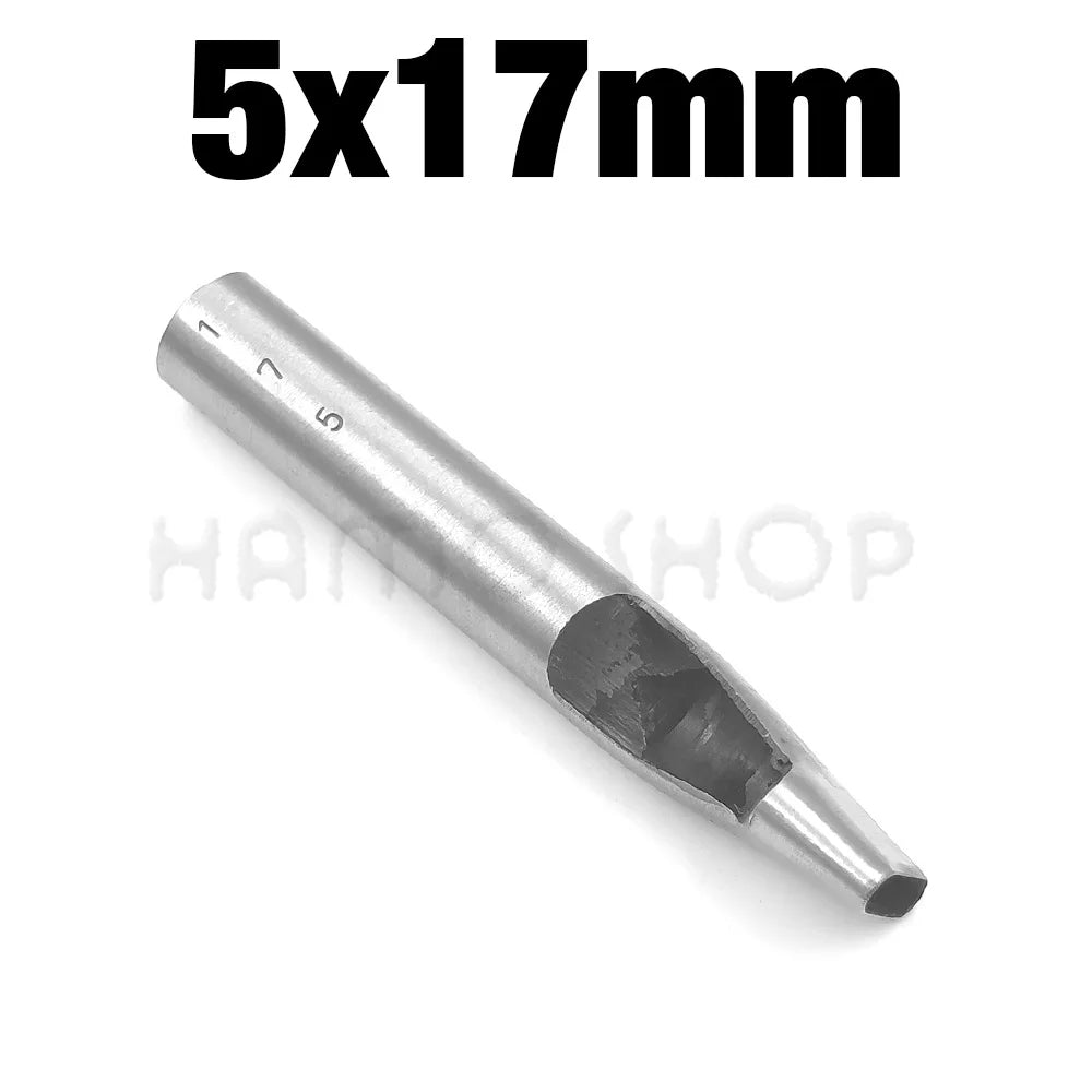 1pc 4mm/5mm Width Leather Oval Shape Hole Punch Steel Craft Hollow Hole Punch Leather Tools Leather Belt Hole Punch DIY Tools