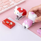 Genuine Sanrio Hello Kitty Stapler Set with Staples Bookbinding Machine Creative Stationery Gift for Women School Office