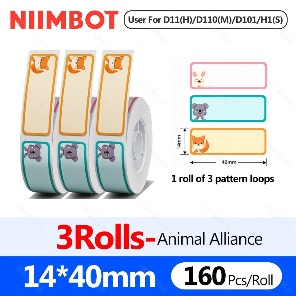 Niimbot D110 Label Printer Bluetooth Mini Adhesive Portable Smart Label Maker UV Without Ink For Office School Labeling Machine