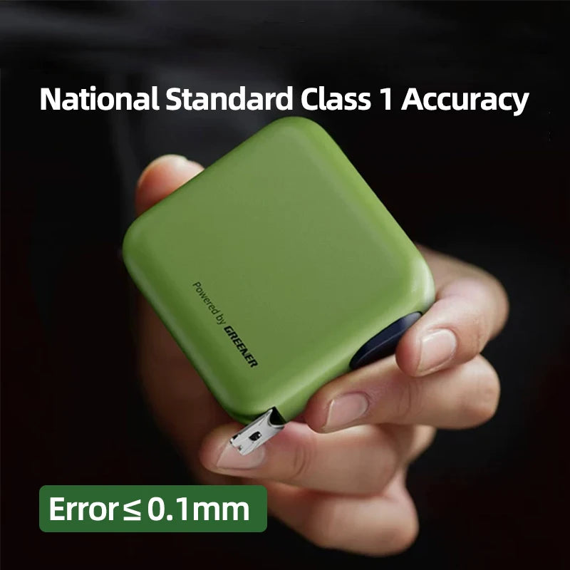 GREENERY 3/5M Meters Metric Tape Measure Fashionable Color Options Anti-Drop Self-Locking Measuring Tape Compact Accurate