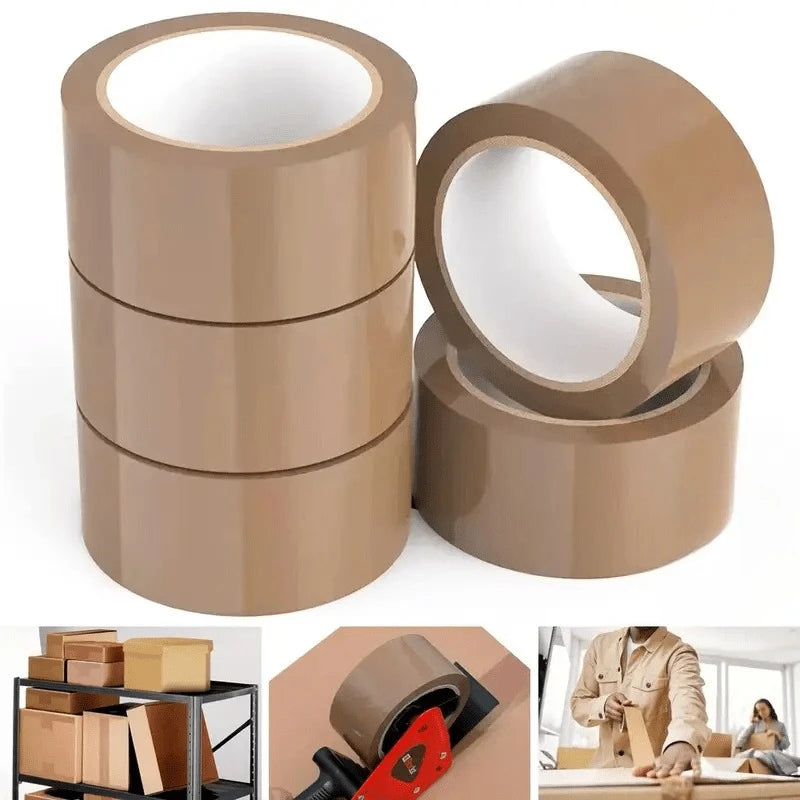 Brown Sealing Packing Tape, 4.8 Cm Wide and 100 Meter Long, Heavy-duty Packaging Tape for Dispensers, Packaging Tape