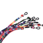 5Pcs Mix Colorful Flat Strap Eyeglasses Rope Anti-Lost Ethnic Style Eyeglasses Strap Eyeglass Cord Holder Retainer Strap
