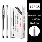 Hyper Fine Point，0.25mm,0.3mm,0.4mm，Gel Ink Pen， Black Ink,Smooth Writing for Teachers Office & School Supplies