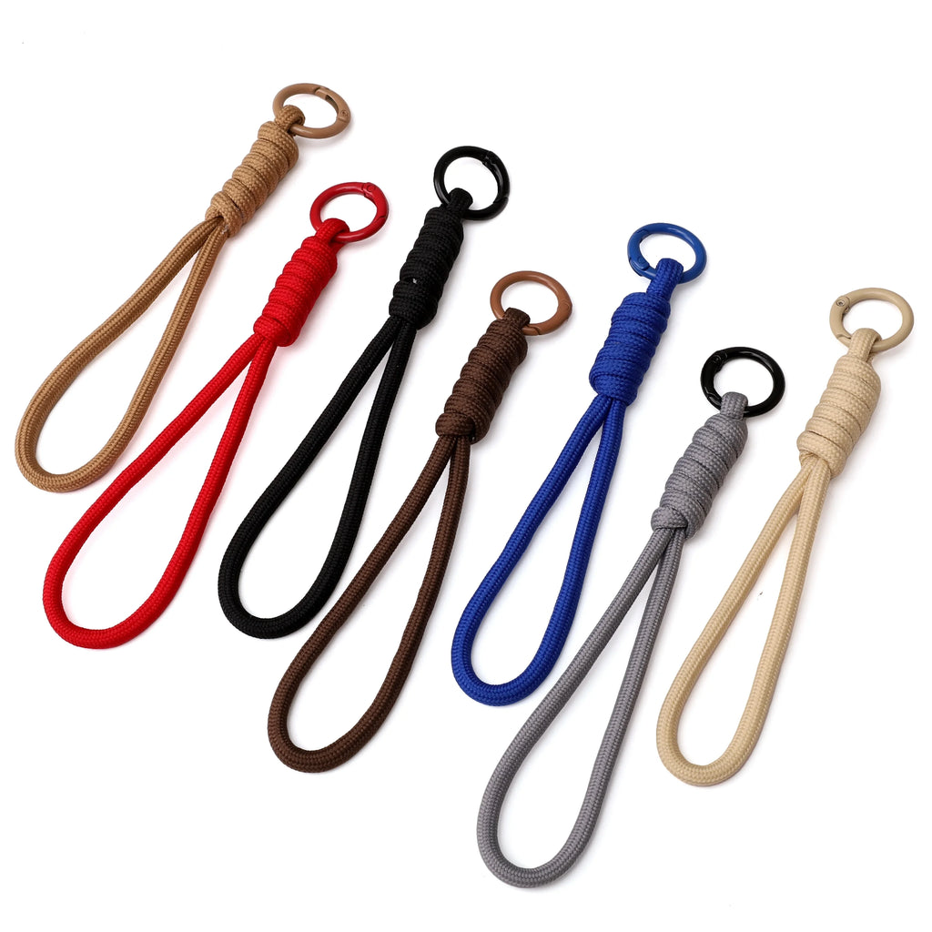 1PC Creative Braided Lanyard Keychain for Phone Case Anti Lost Knot Rope Strap Car Key Chains DIY Accessories Fashion Keyring