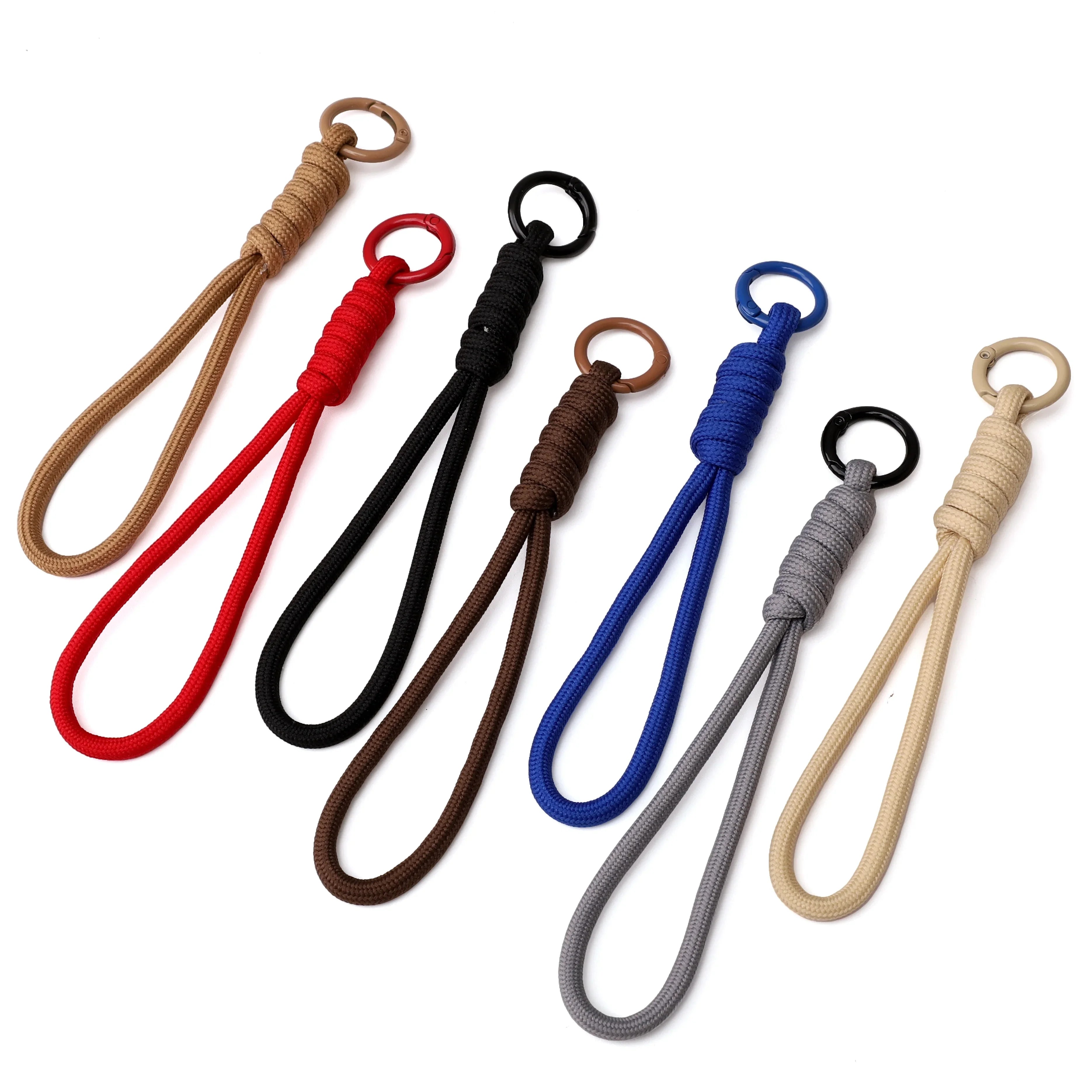 1PC Creative Braided Lanyard Keychain for Phone Case Anti Lost Knot Rope Strap Car Key Chains DIY Accessories Fashion Keyring