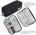 Kawaii Large Capacity Pencil Case 3 Compartment Pouch Pen Bag Double Side Opening Student Stationery Organizer School Supplies