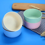Fork Spoon Chopsticks Bowls Cup Dish Dinnerware Set High Grade Wheat Straw Tableware Children's Unbreakable Dishes Camping Set