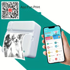Sticker Printer, Fun Print Pod Mini Bluetooth Portabel Sticker Maker with 3 Rolls Paper, Print Pods Mini Printer