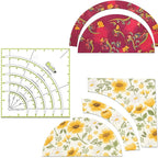 8x8" Acrylic Sewing Quilting Ruler Multifunctional Fans Quilt Patchwork Ruler Sewing Template Patchwork Tool DIY Sewing Supplies