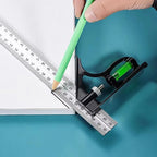 Adjustable Sliding Combination Square Ruler, Metal Ruler Framing Square T Ruler Carpentry Woodworking Measure Tools