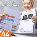 〔R〕A4 3-Ring Binder Folders - Clear & Blue Document Organizers for Office/Study