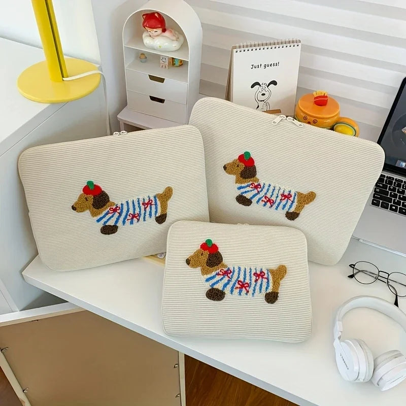 Cute Dogs Laptop Sleeve Bag 13-14 15-16 Inch Dachshund Pet Protective Computer Cases Laptop Cover 9.7-11 in Tablet Travel Cover