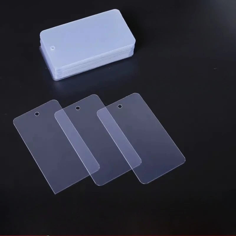 1000pcs Waterproof Hang Tags Transparent Frosted PVC Cards Clothing Hang Tags Price Tag Wear-resistant Durable Thickness 0.27mm