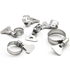 JUIDINTO 2-10pcs Worm Gear Hose Clamp 6-95mm Adjustable Key Clamp Hose Clip Stainless Steel for Water Pipe Automotive Mechanical