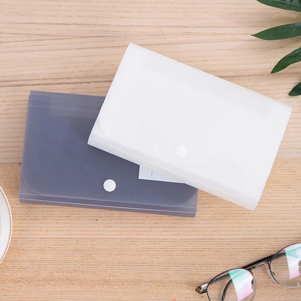 2Pcs Sturdy Plastic Accordion Folder for Paper Organization Portable Lightweight Dust Resistant File Folder for Office Student