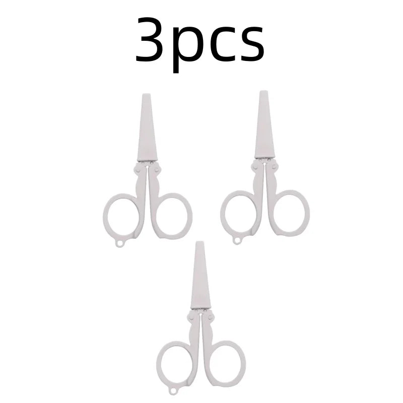 Cute Foldable Scissors Mini Morandi Paper Cutter Knife Portable Envelopes Opener DIY Handmade Art Tools School Office Supplies