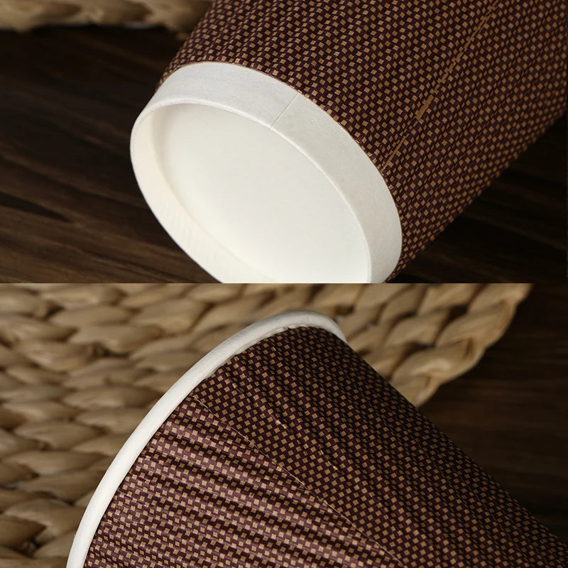 100pcs/pack 8oz/14oz/16oz Disposable Thick Double-layer Hot Drink Tea Cup Coffee Paper Cup