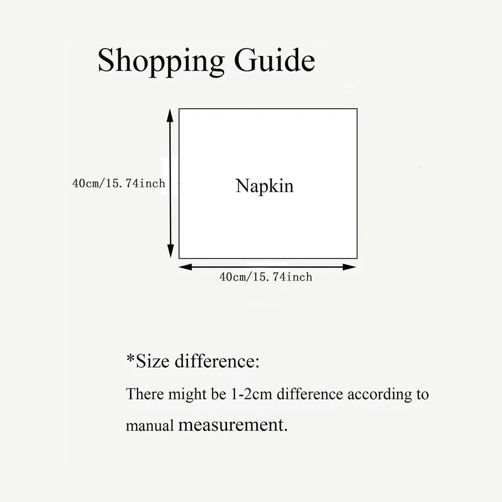 Set Of 6 40x40cm Table Cloth Napkins Durable Polyester Thicken Placemat Reusable for Kitchen Dining  Wedding Decoration