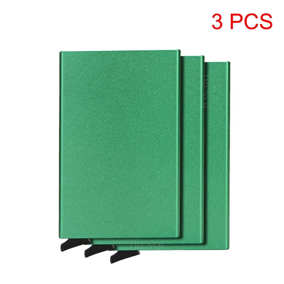 Rfid Metal Credit Card Holder Luxury Men Minimalist Wallet Cardholder Case Bag Business Supplies Card Storage Box Organizer Mini