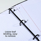 3 Ring Loose-leaf File Folder Thickened Waterproof Notebook Binder Dustproof Portable Loose Leaf Document Folder