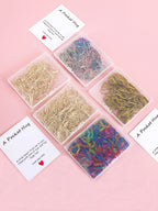 100 Heart-Shaped Metal Colorful Paper Clips, Note Card Bookmark Clips, Creative Office Supplies, Stationery Gifts for Friends