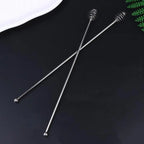 ✔1/2Pcs 24CM Coffee Stirrers Reusable Bar Stainless Steel Stirrer Multi-Function Decorative Stir Sticks For Drinks Mixing Bar