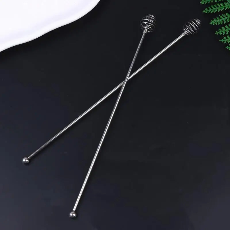 ✔1/2Pcs 24CM Coffee Stirrers Reusable Bar Stainless Steel Stirrer Multi-Function Decorative Stir Sticks For Drinks Mixing Bar