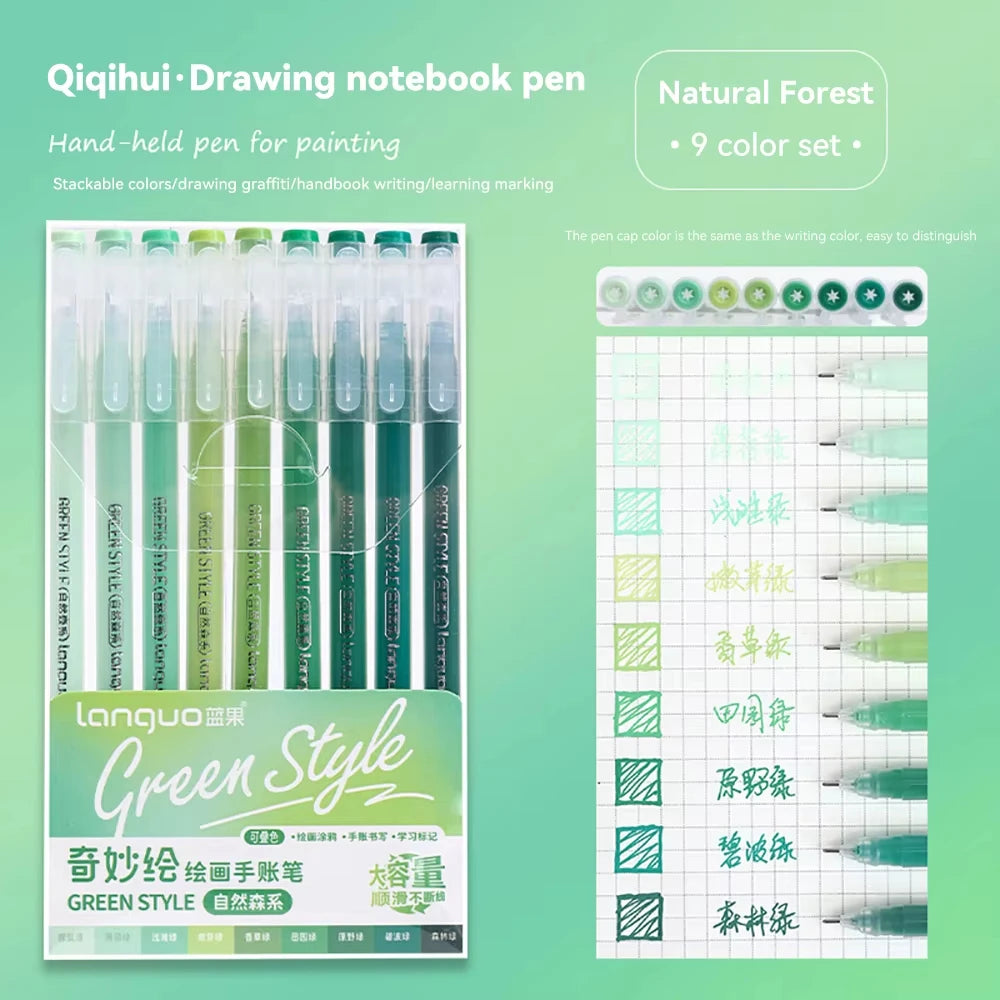 Languo 27-207 Colors Of One Set Drawing Handbook Pens Student DIY Graffiti Multi-Color Gel Pen Writing Marker Stationery