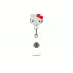 Kawaii Gift Kitty Cat Retractable Badge Reel Sparkling card holder accessories With Keychain For Women Student office supplies