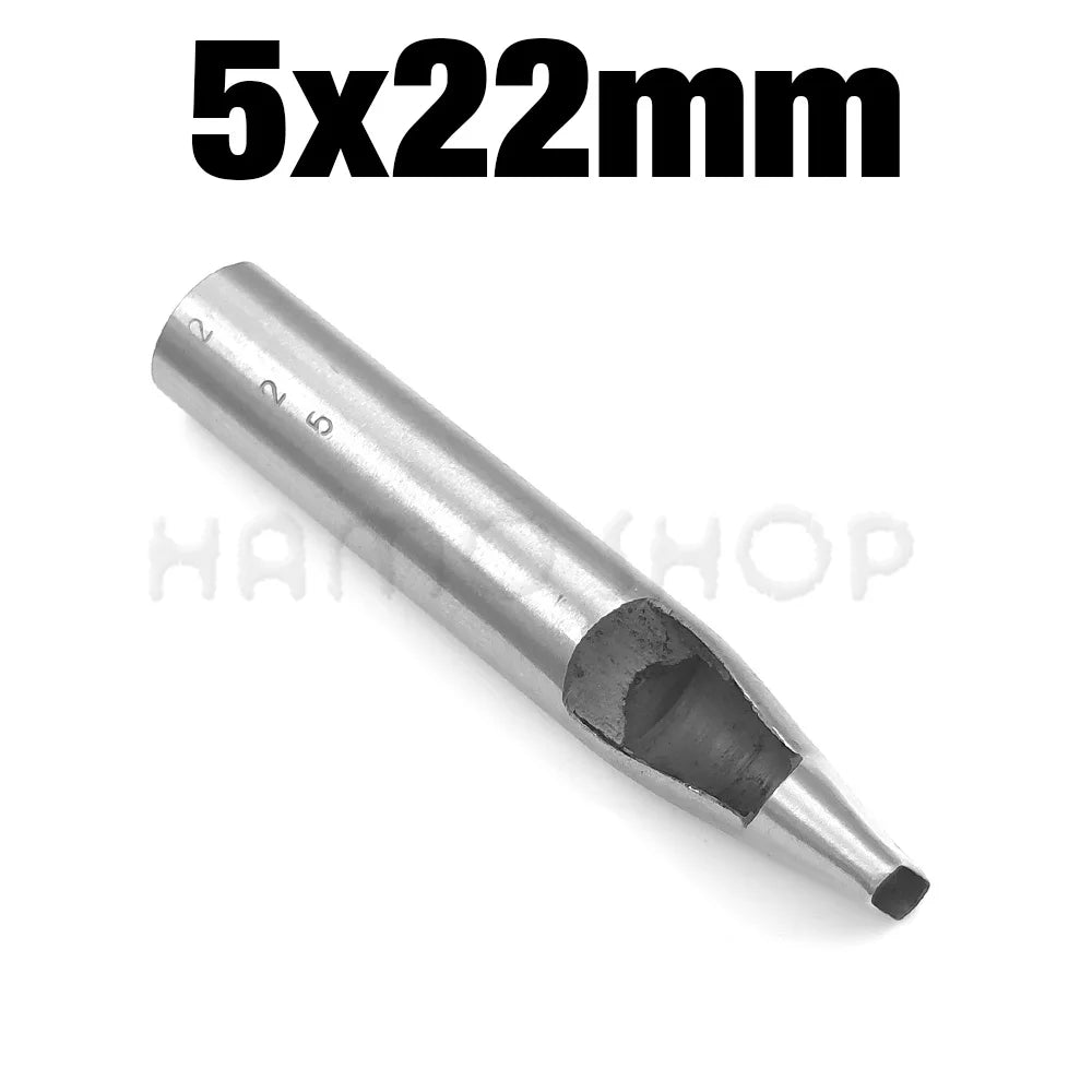 1pc 4mm/5mm Width Leather Oval Shape Hole Punch Steel Craft Hollow Hole Punch Leather Tools Leather Belt Hole Punch DIY Tools